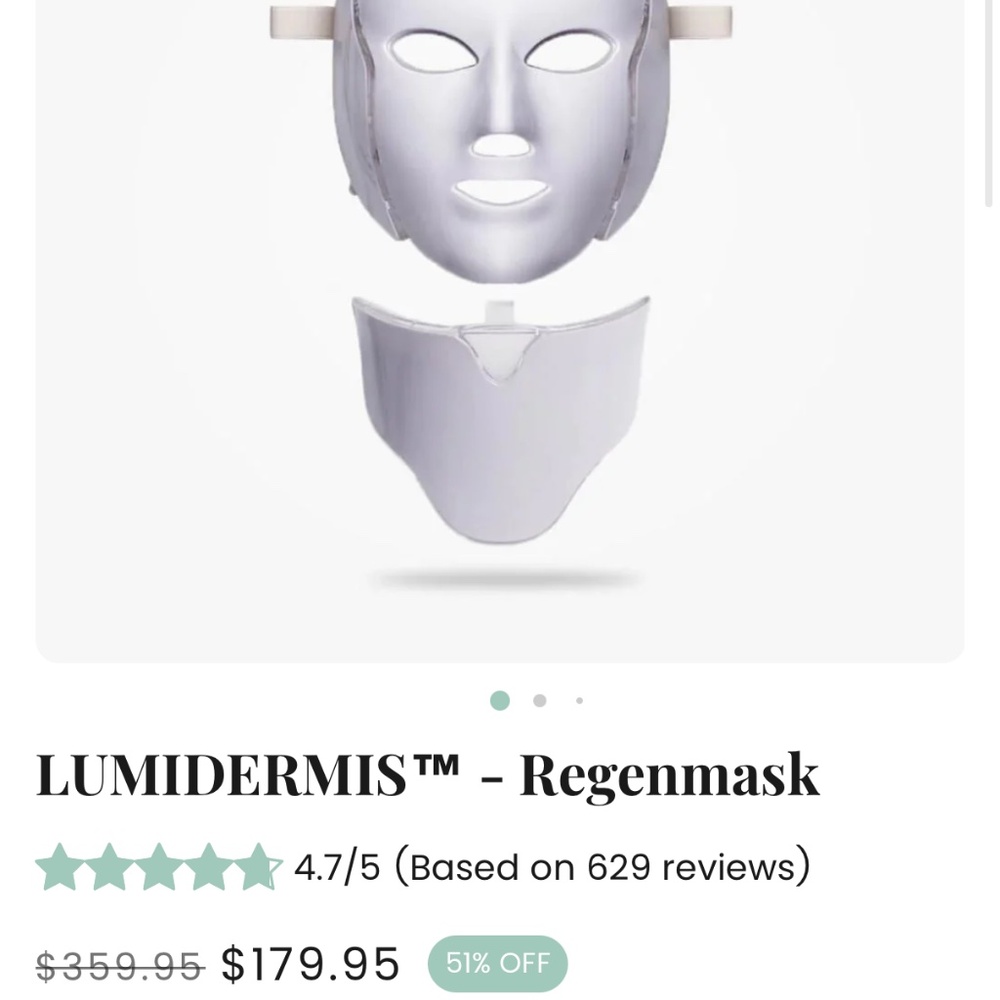 lumidermis regenmask  nwt